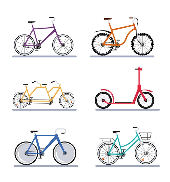 Six bikes vehicles