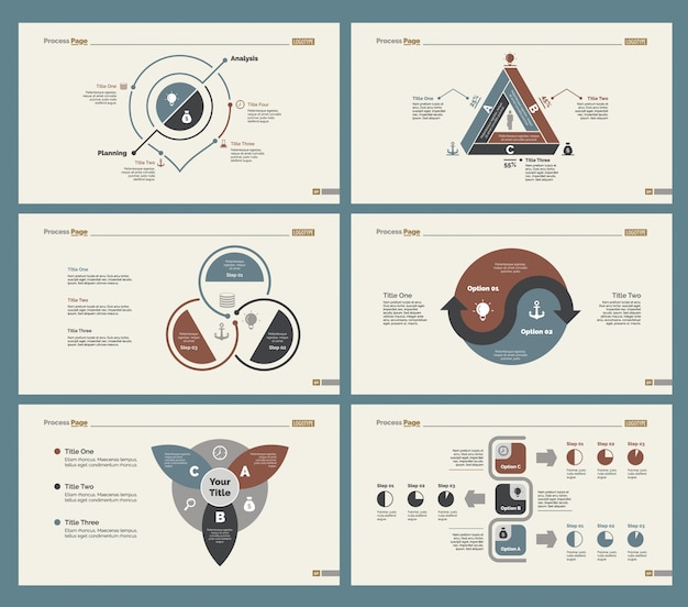 Six Training Slide Templates Set