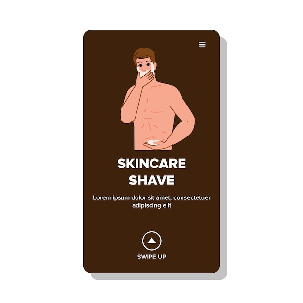 Skincare shave vector