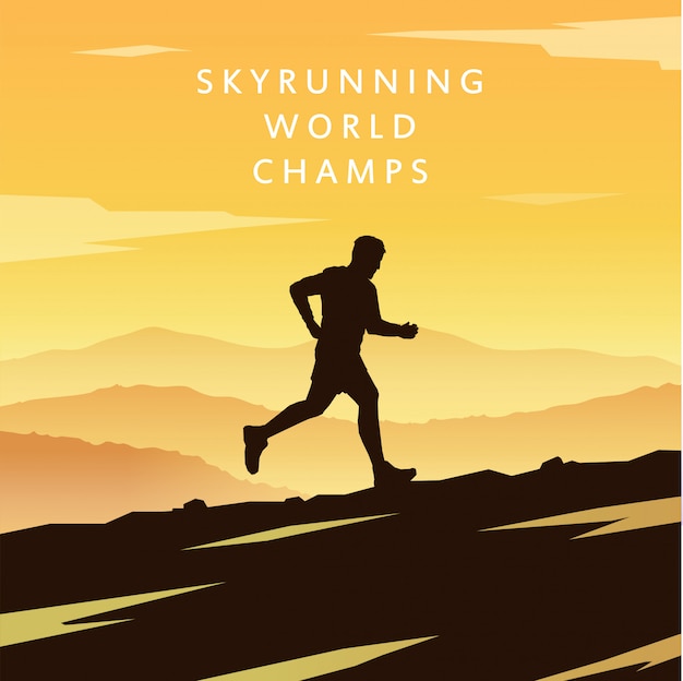 Vector skyrunning poster