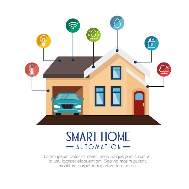 smart home technology icon vector illustration design