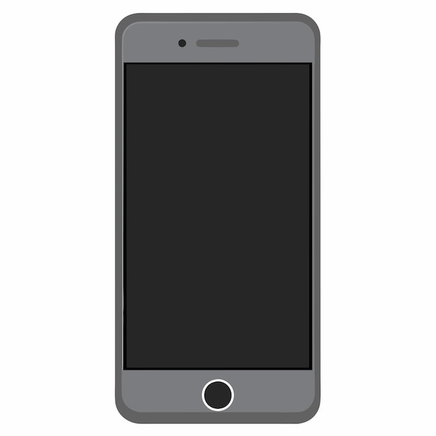 Vector smart mobile mockup on white background