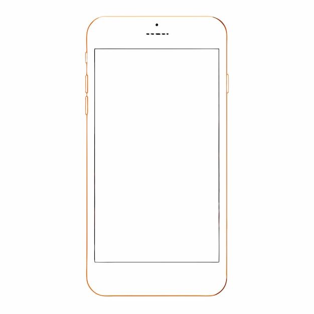 Vector smart mobile mockup on white background