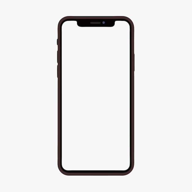 Vector smart mobile mockup on white background