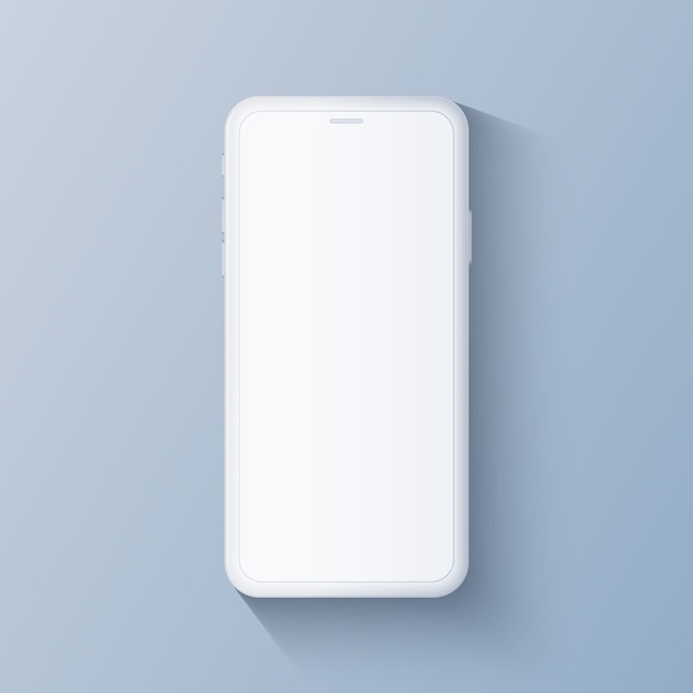 Smart phone concept white color for any app and presentation.