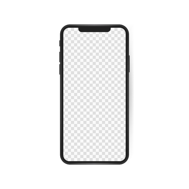 Smartphone blank screen, phone mockup.
