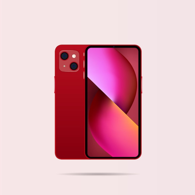 Smartphone Front and back view illustration