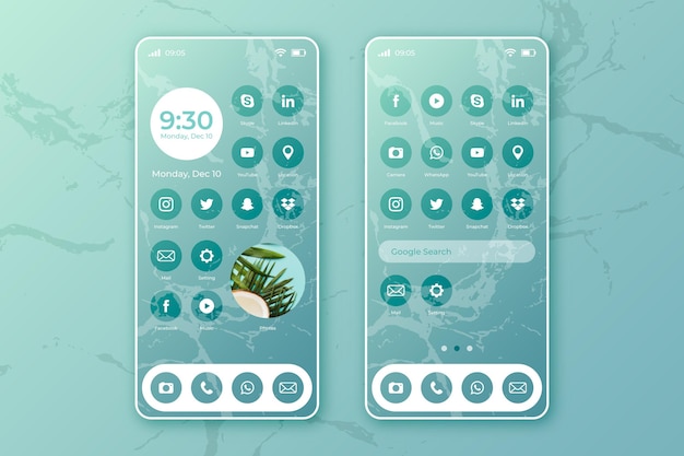 Vector smartphone home screen