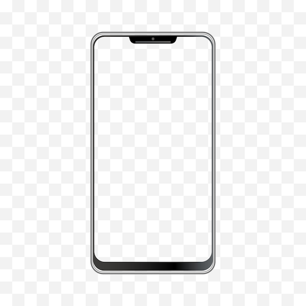 Vector smartphone illustration. cellphone frame with blank display isolated templates.