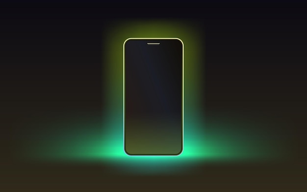 Vector smartphone mobile screen technology mobile display light vector