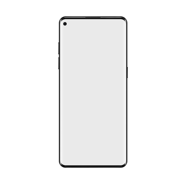 Vector smartphone realistic front view with blank screen