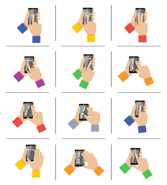 Smartphone touch gestures