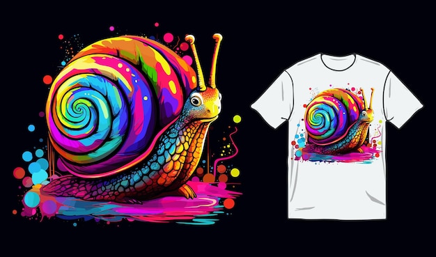 Snail Watercolor vector t shirt design