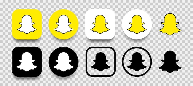 Vector snapchat social media icon vector