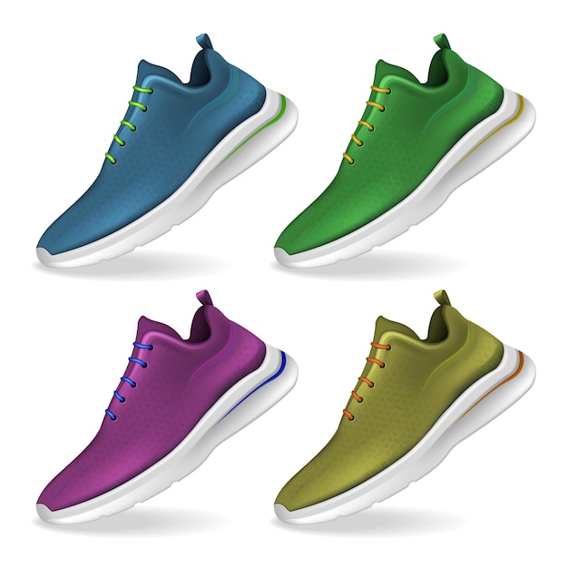 Sneaker shoe fashion realistic vector