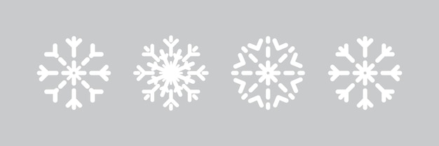 Snowflake. Winter Snowflakes different shapes. Snowflakes vector icons. Snowflake template. Vector illustration