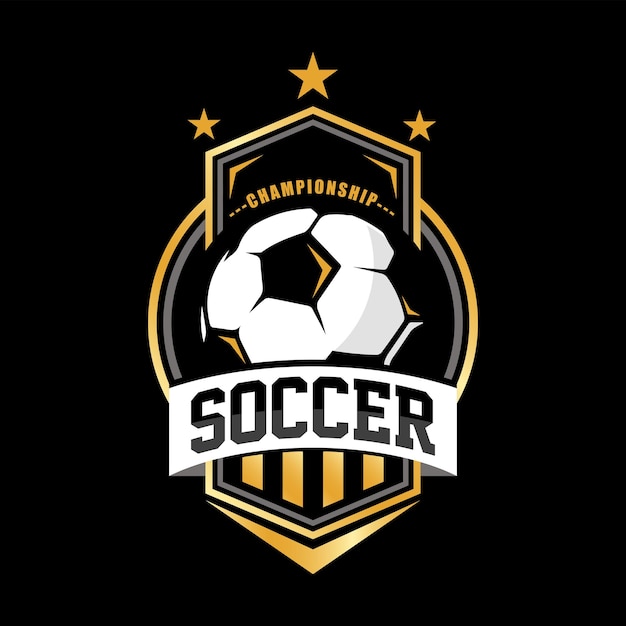 Soccer Football Badge symbol Design Templates Sport Team Identity Vector Illustrations