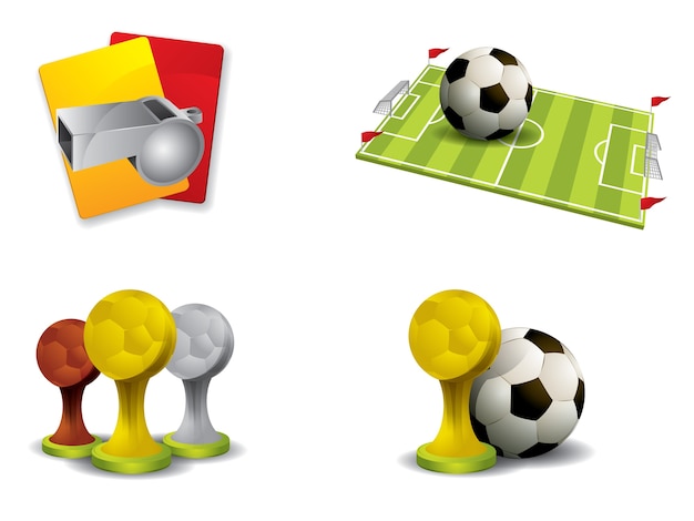 Soccer icon set vector