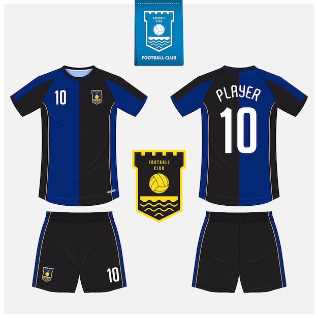Vector soccer jersey or football kit  template design.