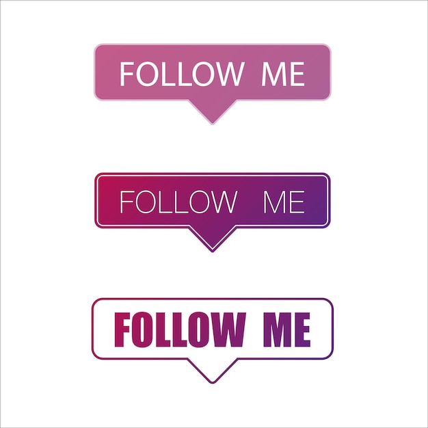 Vector social media follow me frame wallpaper