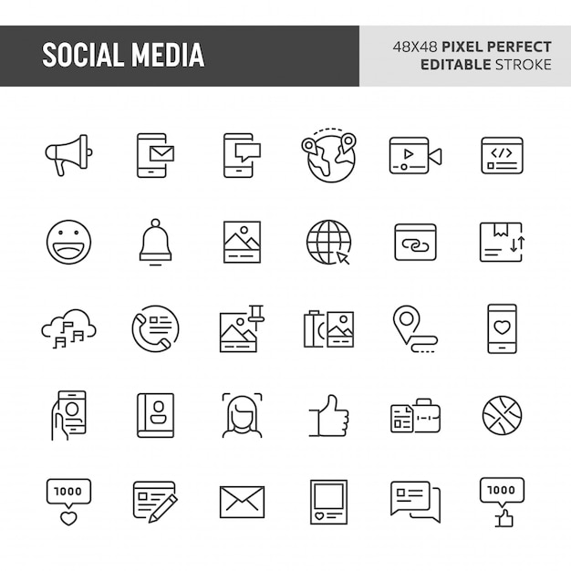 Social Media  Icon Set