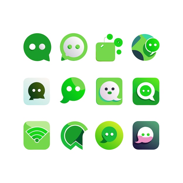 Vector social media icons set concept