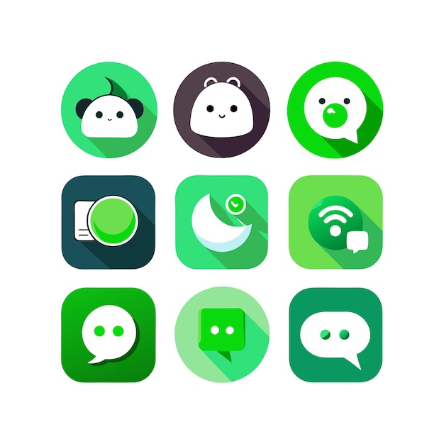 Vector social media icons set concept