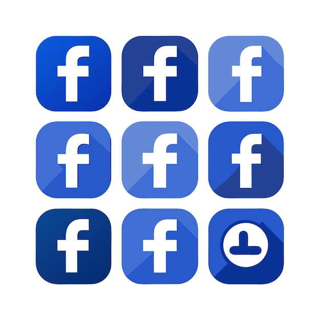 Vector social media icons set concept