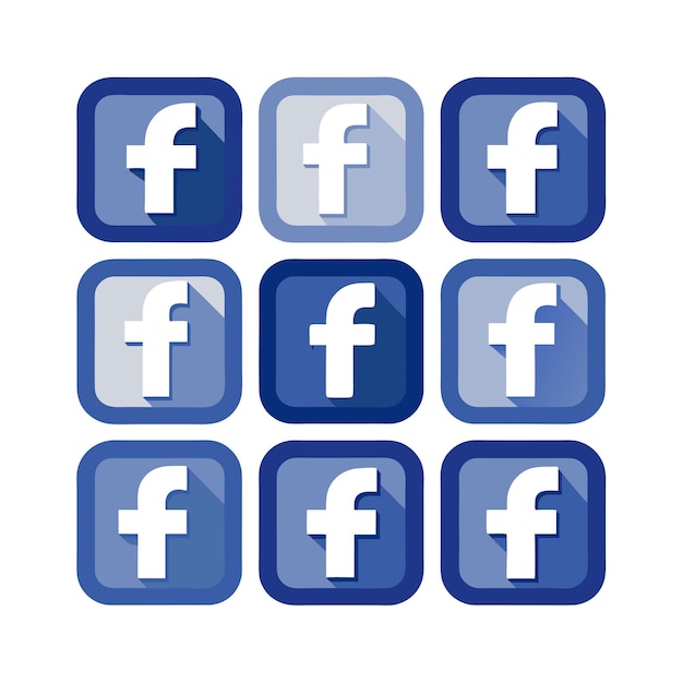 Vector social media icons set concept