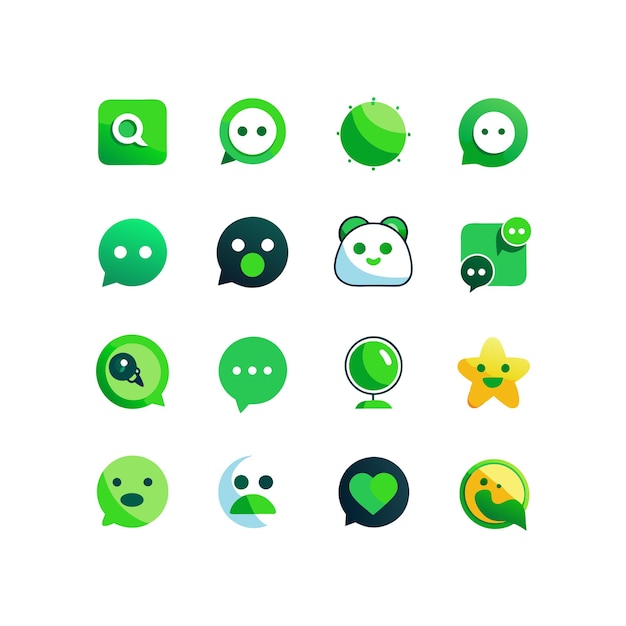 Vector social media icons set concept