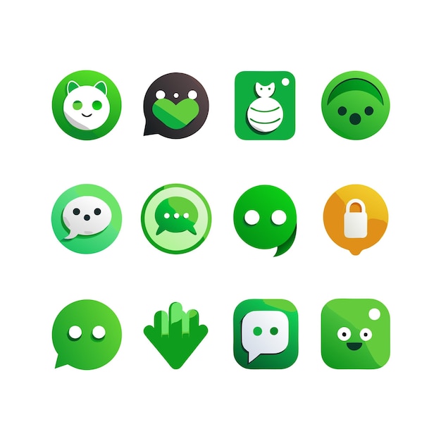 Vector social media icons set concept