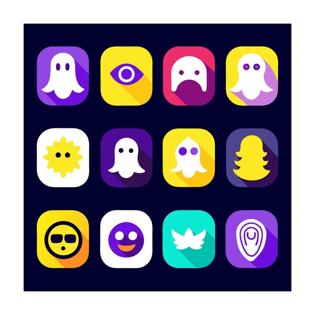 Social Media Icons set concept