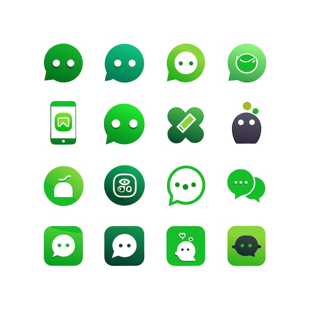 Vector social media icons set concept