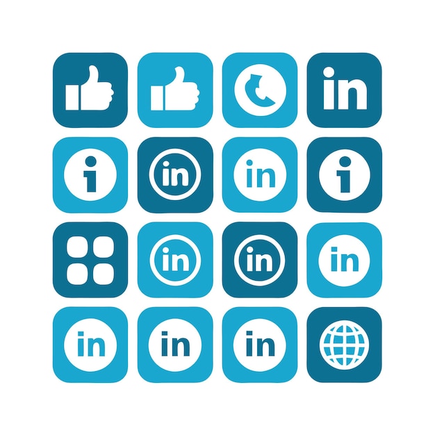 Vector social media icons set concept