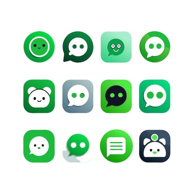 Vector social media icons set concept