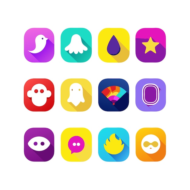 Social Media Icons set concept