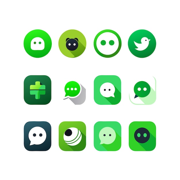 Vector social media icons set concept