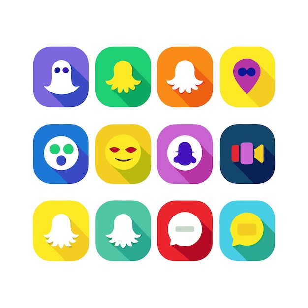 Social Media Icons set concept