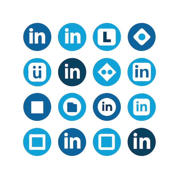 Vector social media icons set concept