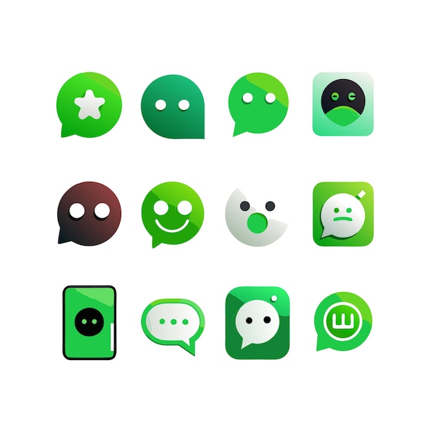 Vector social media icons set concept