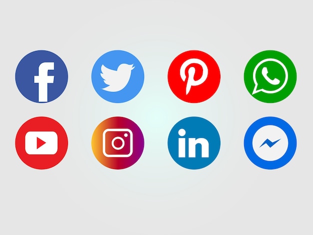 Social media icons vector illustration