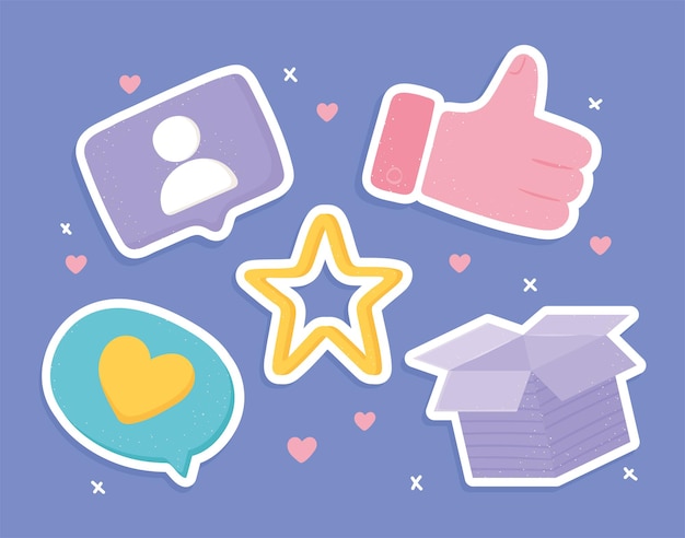 Vector social media icons