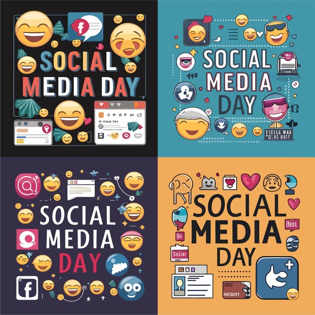 Vector social media illustrations