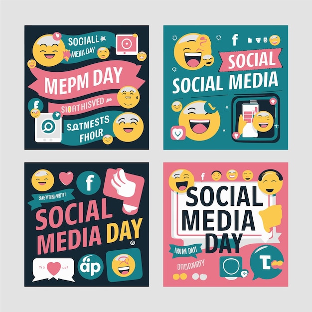 Vector social media illustrations