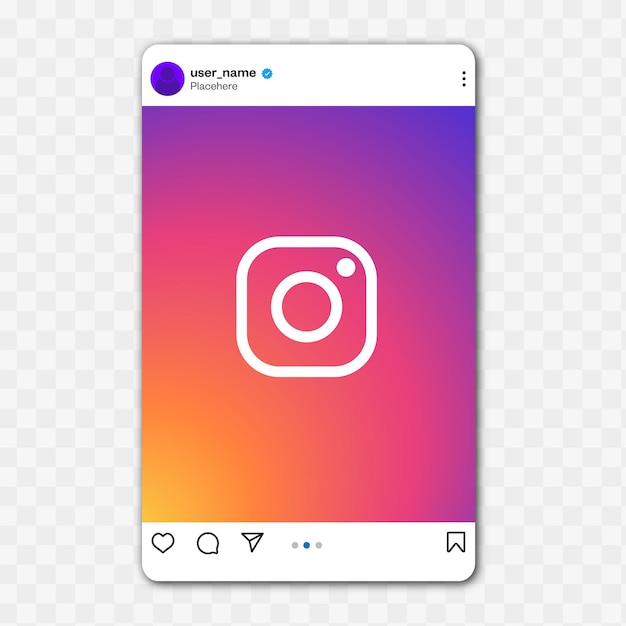 Vector social media instagram template mockup