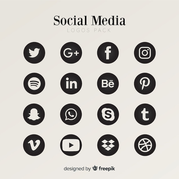 Vector social media logo collection