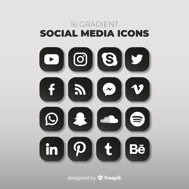 Vector social media logo collection