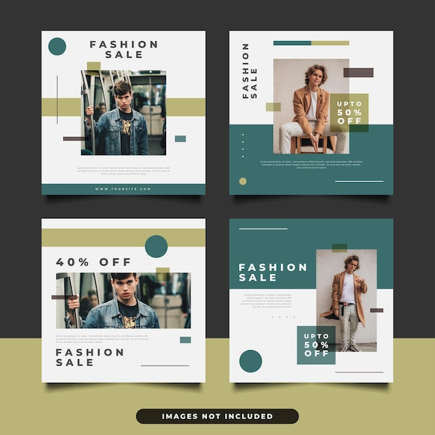 Social Media Post Template with minimalist style for fashion promotion.