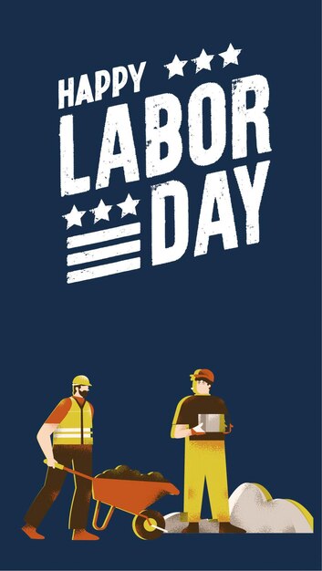 Vector a social media poster for labor day