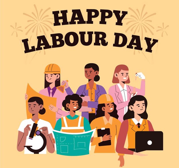 Vector a social media poster for labor day